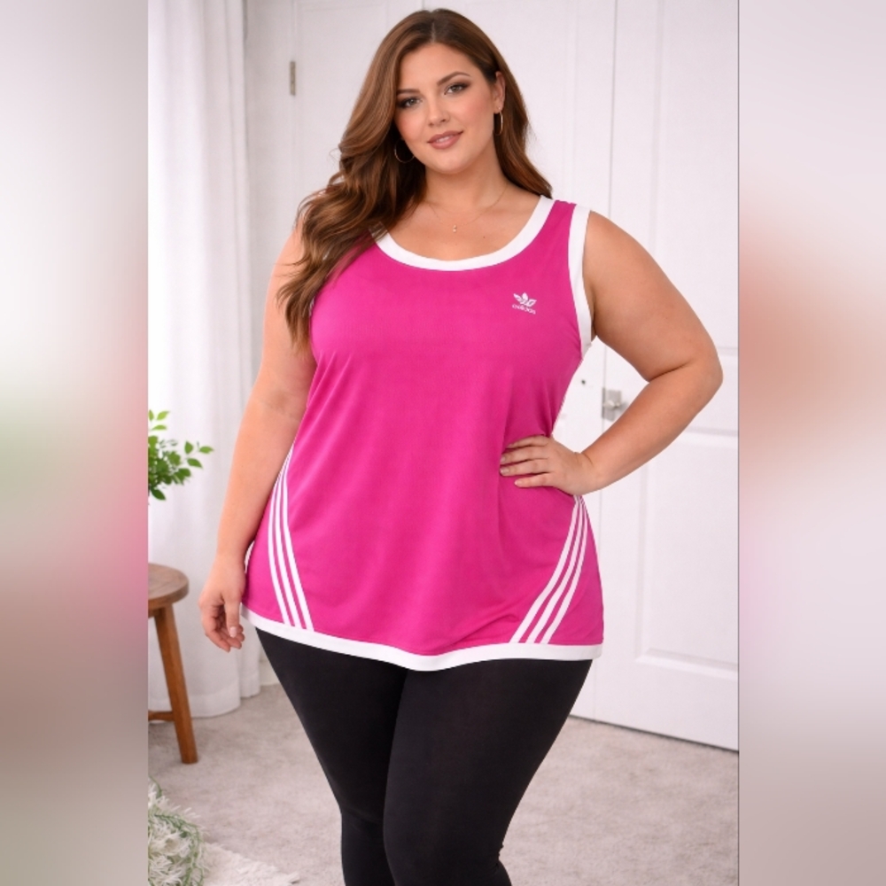 Adidas Pink Athletic Tank Top – Size 2XL 💗